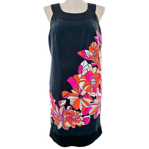 Lane Bryant womens dress 14 multicolored floral pencil 100% cotton Corp core - Picture 1 of 11